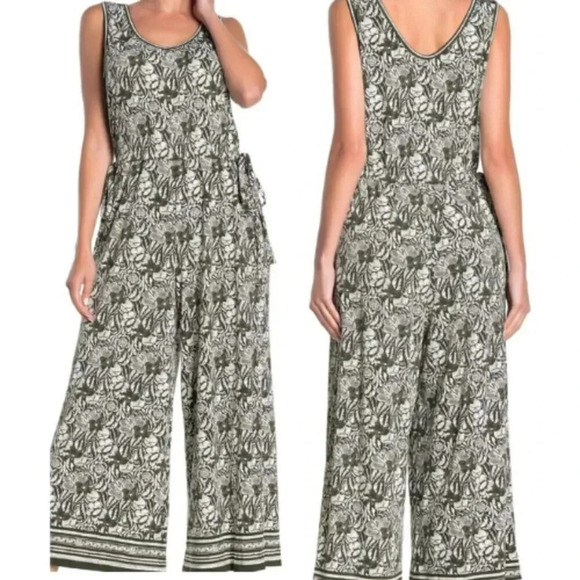 Max Studio Womens  Large Casual Sleeveless Culotte Jumpsuit - Picture 1 of 14